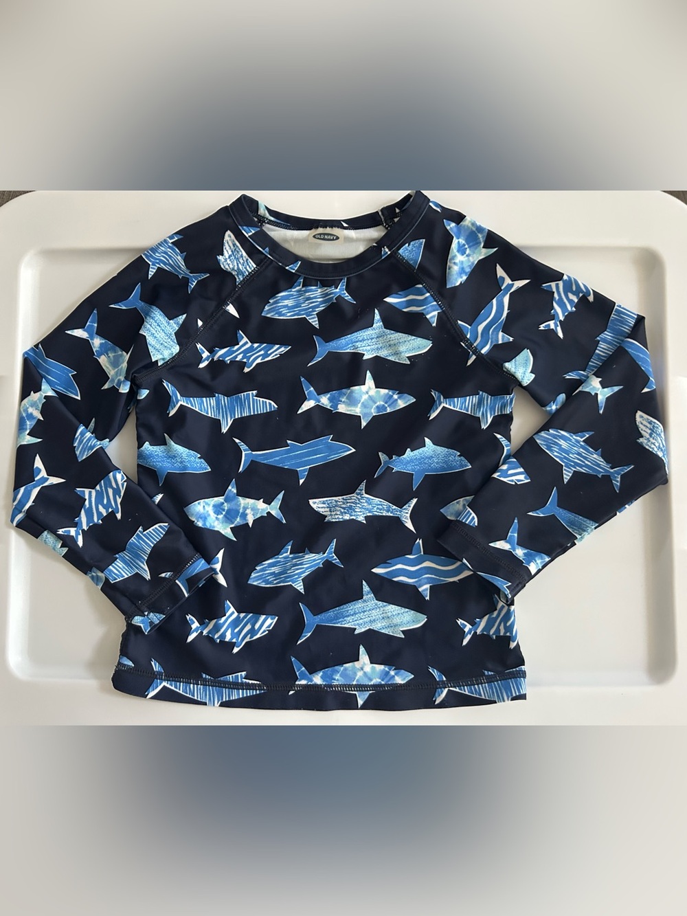 Old navy toddler Boy Longsleeve Rashguard Sharks 3T